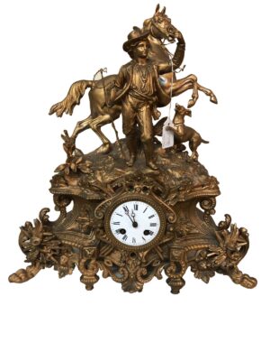 OROLOGIO DA TAVOLO IN ANTIMONIO.